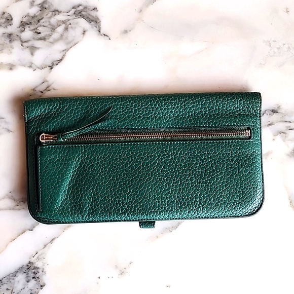 RARE: Hermes Paris Dogon Long Green Wallet - Picture 2 of 15